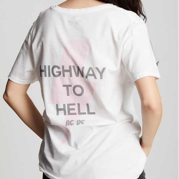 Recycled karma AC/DC Highway To Hell Bolt Tee size small - Picture 2 of 8